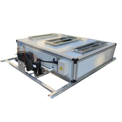 1-5HP सुपर स्लिम छत लटकती पानी ठंडा डीएक्स एयर हैंडलिंग यूनिट वायु शोधन एचवीएसी औद्योगिक के लिए