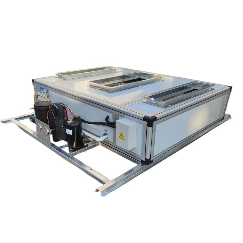 1-5HP सुपर स्लिम छत लटकती पानी ठंडा डीएक्स एयर हैंडलिंग यूनिट वायु शोधन एचवीएसी औद्योगिक के लिए